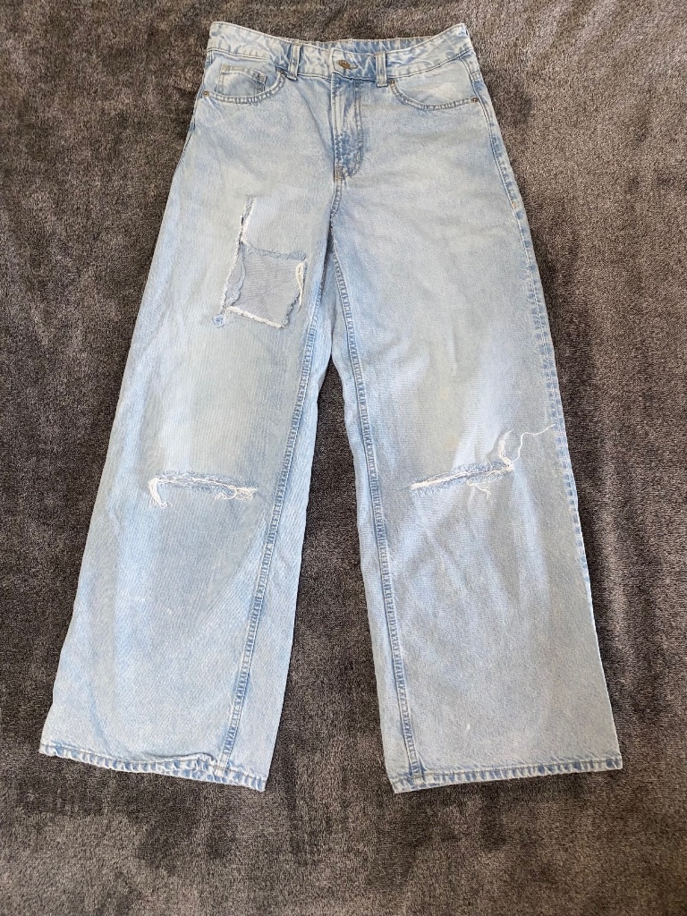 H&M Divided Y2K High Waist Wide Leg Jeans 90s Grunge Denim